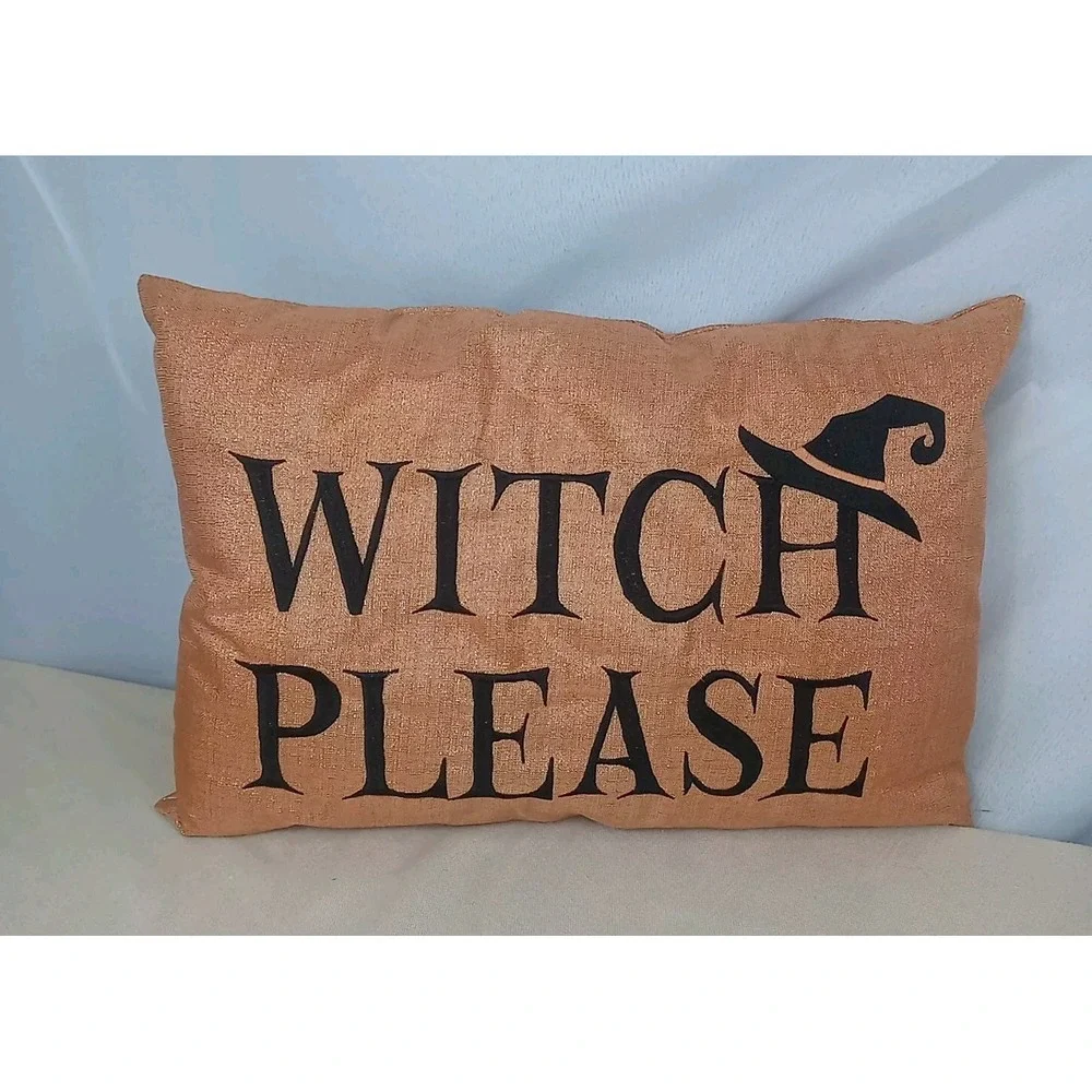Stratford Home Halloween Pillow Witch Please Decorative Witch Hat Throw‎ Pillow